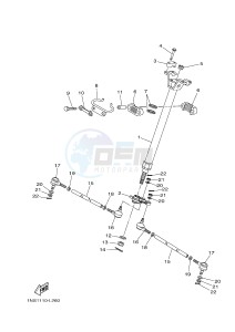 YFM350FWA GRIZZLY 350 4WD (1NSK) drawing STEERING