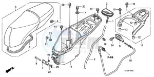 PES125R9 UK - (E / STC 2E) drawing SEAT/LUGGAGE BOX