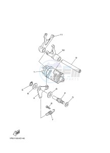 TT-R50 TT-R50E (2CJE 2CJF 2CJG) drawing SHIFT CAM & FORK