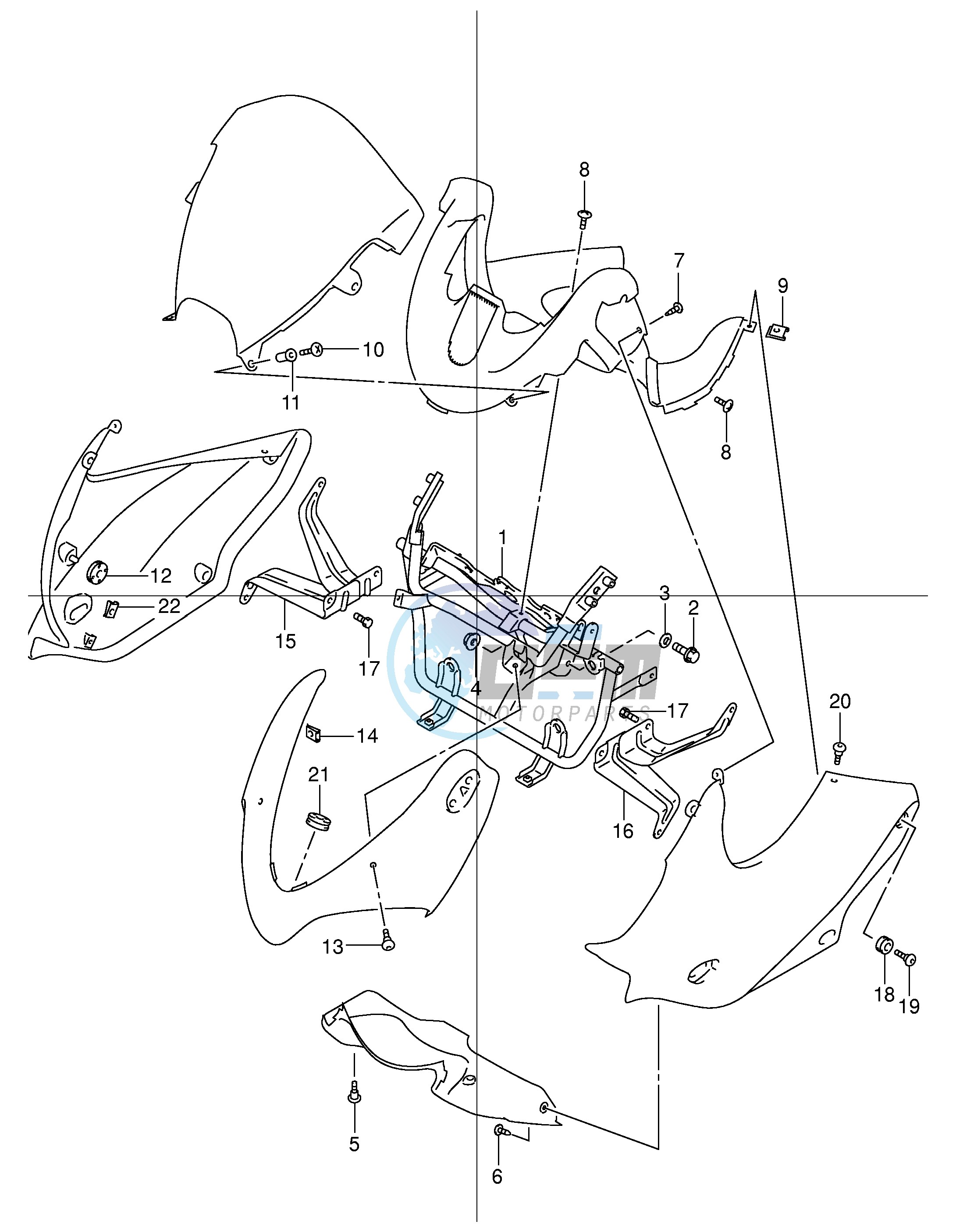 COWLING INSTALLATION PARTS (WITH COWLING)