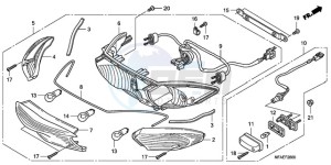 CBF1000TA Europe Direct - (ED / ABS) drawing REAR COMBINATION LIGHT