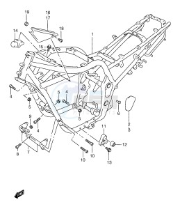 GSF1200 (E2) Bandit drawing FRAME (GSF1200W SW)