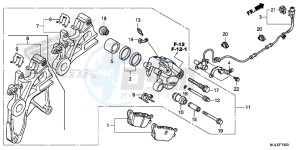 NC750SE NC750S Continue » Europe Direct - (ED) drawing REAR BRAKE CALIPER