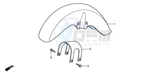 VT125C drawing FRONT FENDER