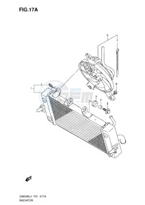 Inazuma GW250 drawing RADIATOR (FROM LC6DC111101106836)