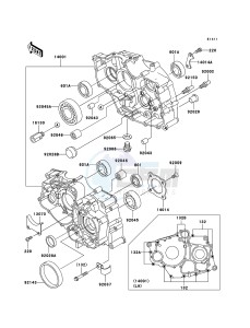 KLF250 KLF250A6F EU GB drawing Crankcase