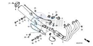 CB1100AD CB1100 ABS UK - (E) drawing EXHAUST MUFFLER