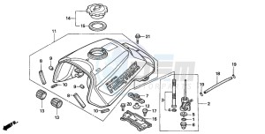 TRX300FW FOURTRAX 300 4X4 drawing FUEL TANK