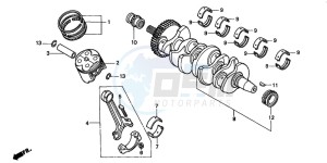 CB600F2 CB600S drawing CRANKSHAFT/PISTON