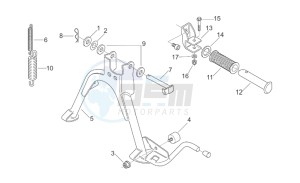 Scarabeo 50 2t (eng. Minarelli) drawing Foot rests - Lateral stand