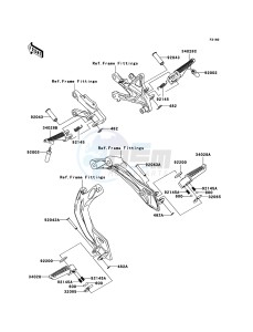 NINJA ZX-10R ZX1000D7F FR GB XX (EU ME A(FRICA) drawing Footrests