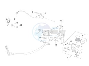 RSV4 1000 RR Racer Pack 2015 drawing Rear brake caliper