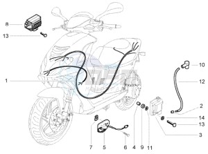 NRG 50 power DT drawing Cable harnes - Regulator - H.T. coil