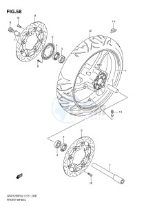 GSX1250FA (E21) drawing FRONT WHEEL