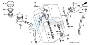 NT700VAA France - (F / ABS) drawing RR. BRAKE MASTER CYLINDER