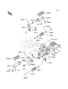 W800 EJ800ACF GB XX (EU ME A(FRICA) drawing Footrests