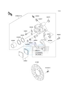 KVF 300 A [PRAIRIE 300 4X4] (A1-A4) [PRAIRIE 300 4X4] drawing FRONT BRAKE