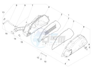 Medley 125 4T ie ABS E4 (EMEA) drawing Air filter