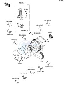 ZX 750 F [NINJA 750R] (F4) [NINJA 750R] drawing CRANKSHAFT