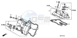 XL1000VA9 France - (F / ABS CMF) drawing CYLINDER HEAD COVER