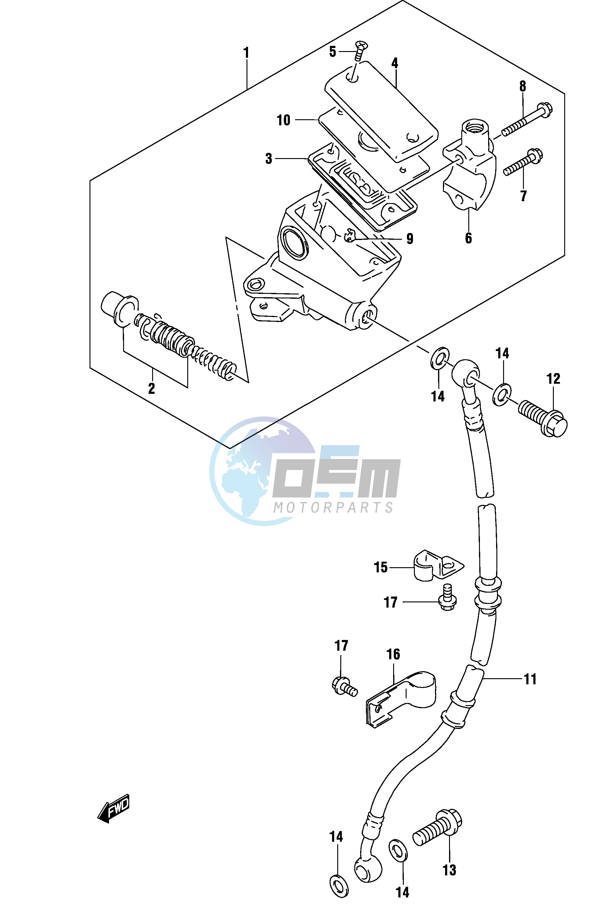 FRONT MASTER CYLINDER (MODEL K3)