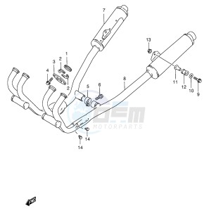 GSX750F (E4) drawing MUFFLER