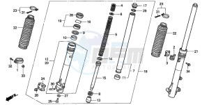 XLR125R drawing FRONT FORK