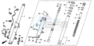 CB1300 CB1300SUPER FOUR drawing FRONT FORK