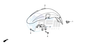 CG125ES drawing FRONT FENDER