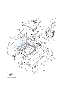 YFM700FWA YFM70GDXG GRIZZLY 700 (B303) drawing REAR FENDER