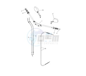 XT Z TENERE 660 drawing STEERING HANDLE AND CABLE