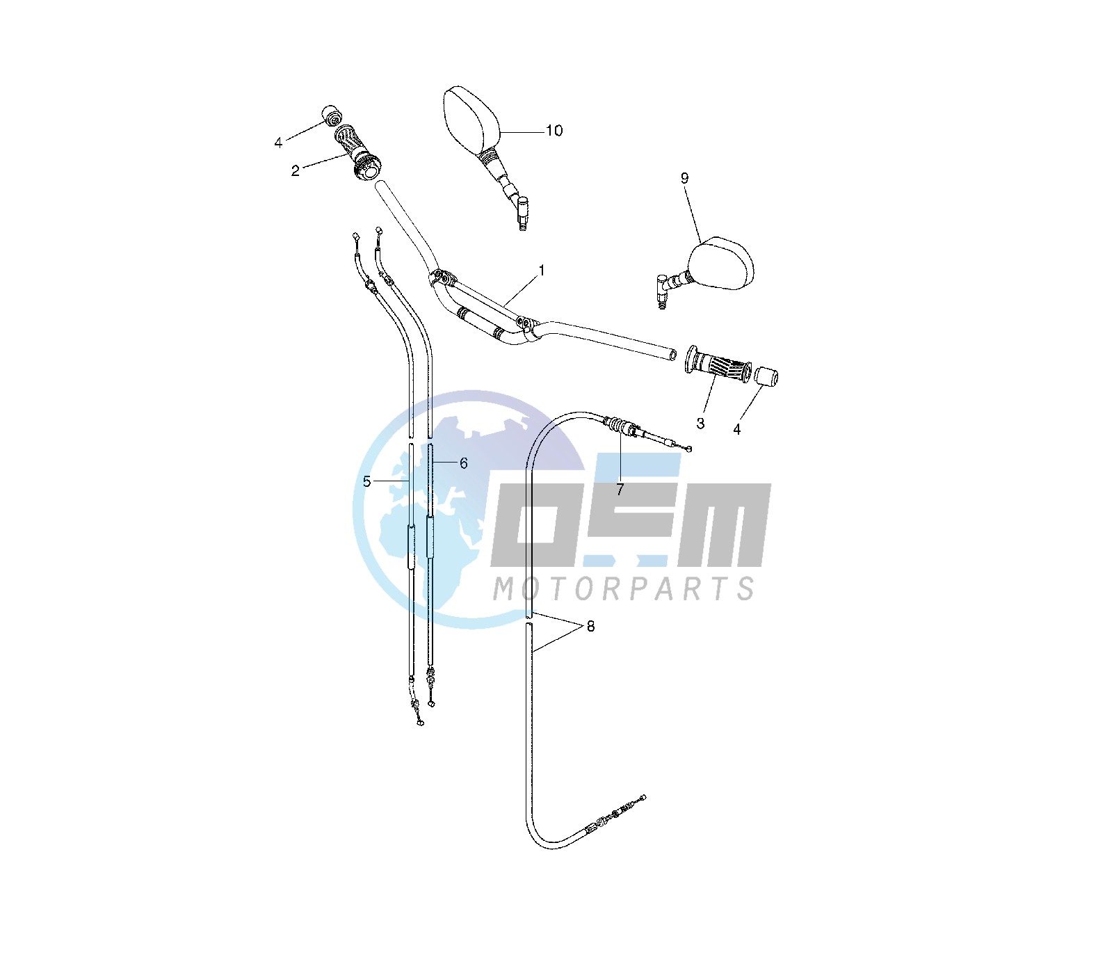 STEERING HANDLE AND CABLE