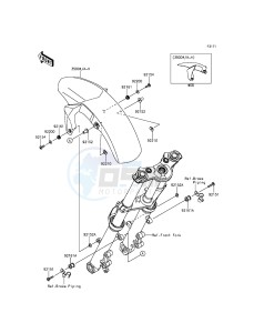 ER-6F_ABS EX650FEF XX (EU ME A(FRICA) drawing Front Fender(s)