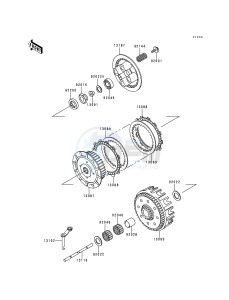 KX 125 K [KX125] (K1) [KX125] drawing CLUTCH