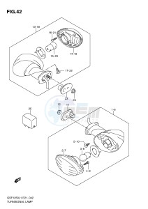 GSF1250 (E21) Bandit drawing TURNSIGNAL LAMP (GSF1250L1 E24)