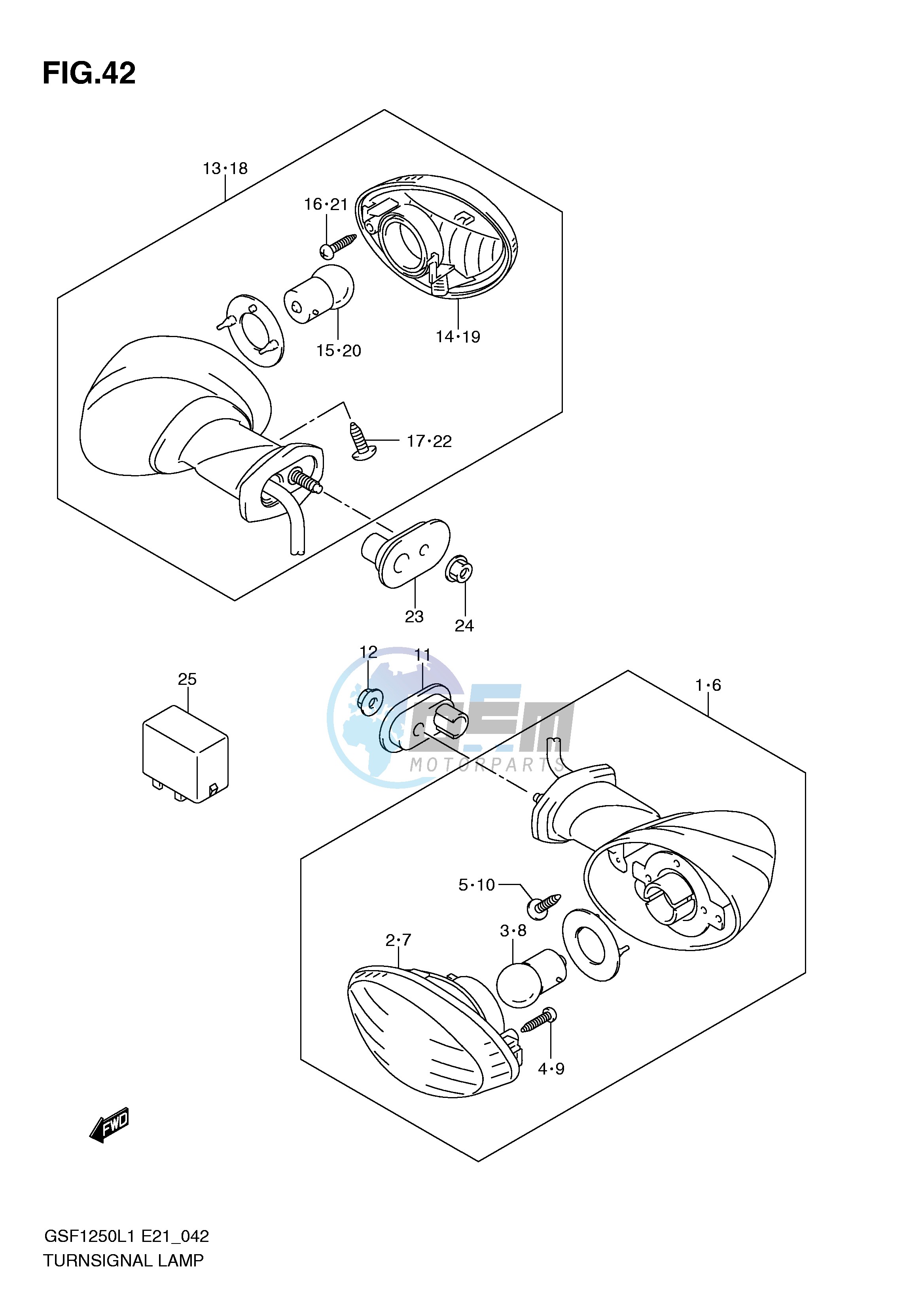 TURNSIGNAL LAMP (GSF1250L1 E24)