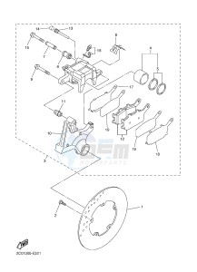 YZF-R6 600 R6 (2CX4 2CX5) drawing REAR BRAKE CALIPER