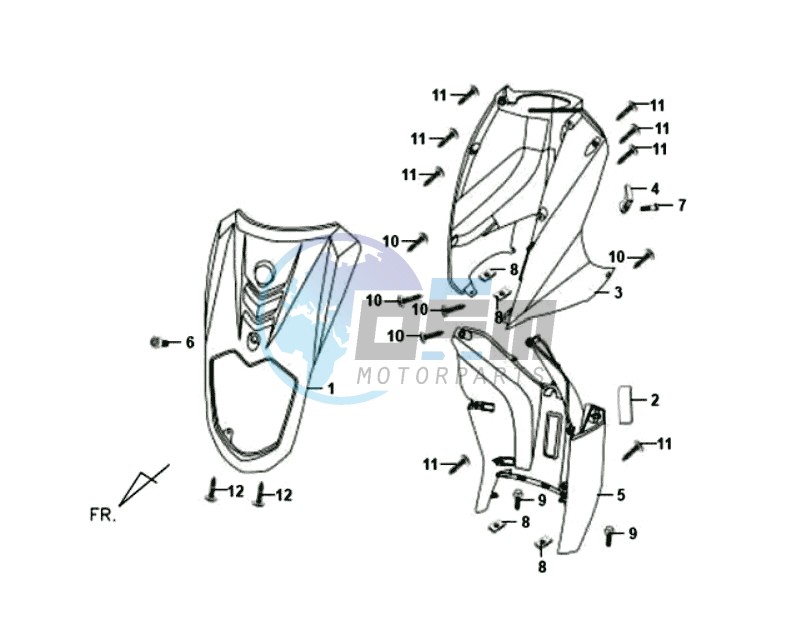 FR PLATE / INNER PROTECTOR / INDICATORS