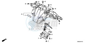 NC750XAG NC750X Europe Direct - (ED) drawing CENTER COVER