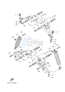 YFM700FWB KODIAK 700 KODIAK 700 HUNTER (B16N) drawing FRONT SUSPENSION & WHEEL