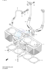 GSX1400 (E2) drawing CYLINDER