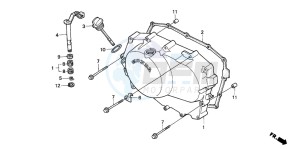 VT600CD drawing RIGHT CRANKCASE COVER