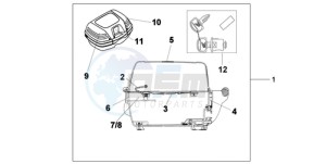 XL700VA9 UK - (E / ABS MKH) drawing TOP BOX 45L