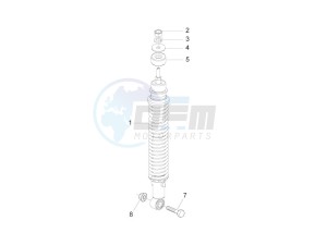 Zip 50 2T drawing Rear suspension - Shock absorber/s