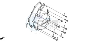 CB1100SF drawing LEFT CRANKCASE COVER