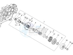 Granturismo 125 L E3 drawing Driven pulley