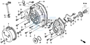 CB900F CB900 HORNET drawing RIGHT CRANKCASE COVER