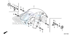 VFR1200XDLF CrossTourer - VFR1200X Dual Clutch 2ED - (2ED) drawing FRONT FENDER