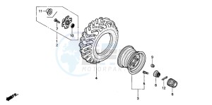 TRX350TM RANCHER drawing REAR WHEEL