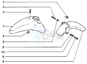 Liberty 50 4t drawing Front and rear mudguard